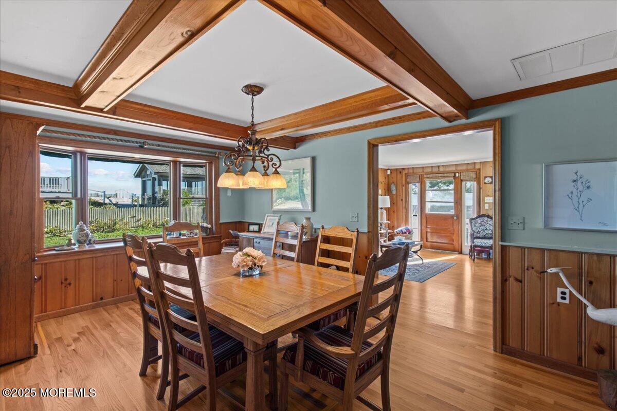 262 Sunset Lane Mantoloking, NJ 08738 - Photo 9 of 45 a view of a dining room with furniture window and wooden floor
