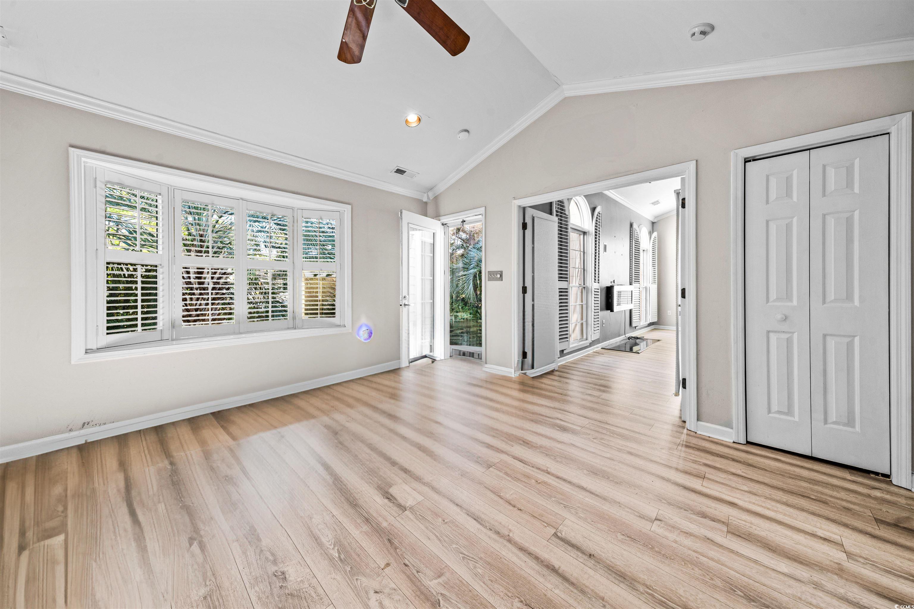 366 Pilothouse Drive Myrtle Beach, SC 29577 - Photo 29 of 40 Empty room featuring light wood-type flooring, vau
