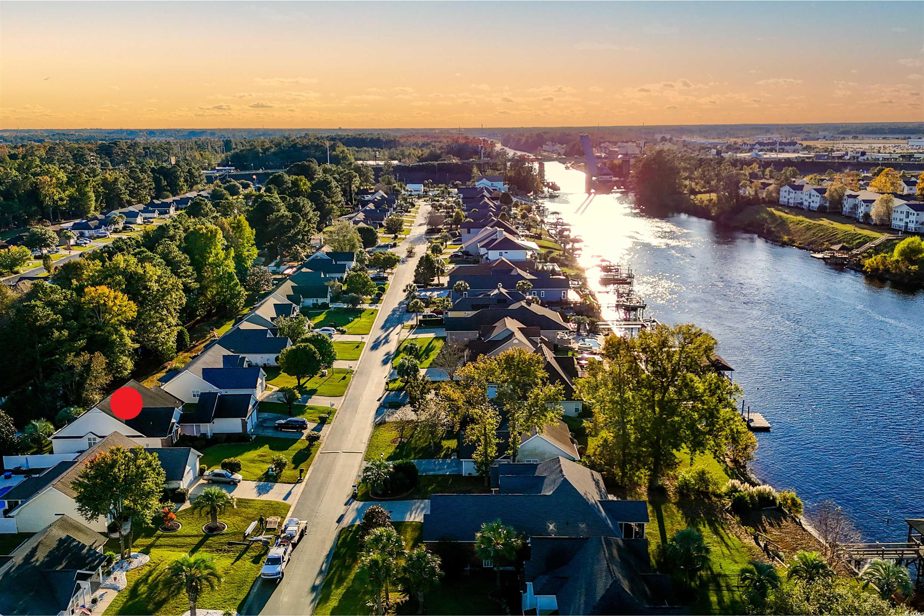 366 Pilothouse Drive Myrtle Beach, SC 29577 - Photo 40 of 40 Aerial view at dusk featuring a water view