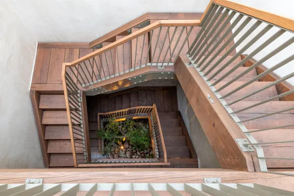 a view of entryway with wooden floor