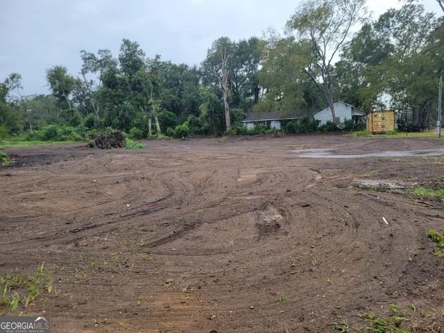a view of an outdoor space with trees