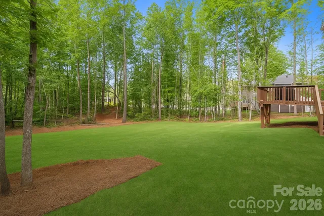 a view of a backyard