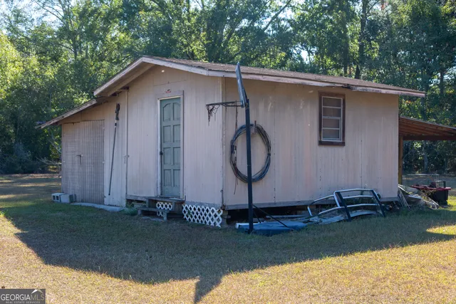 a backyard of a house