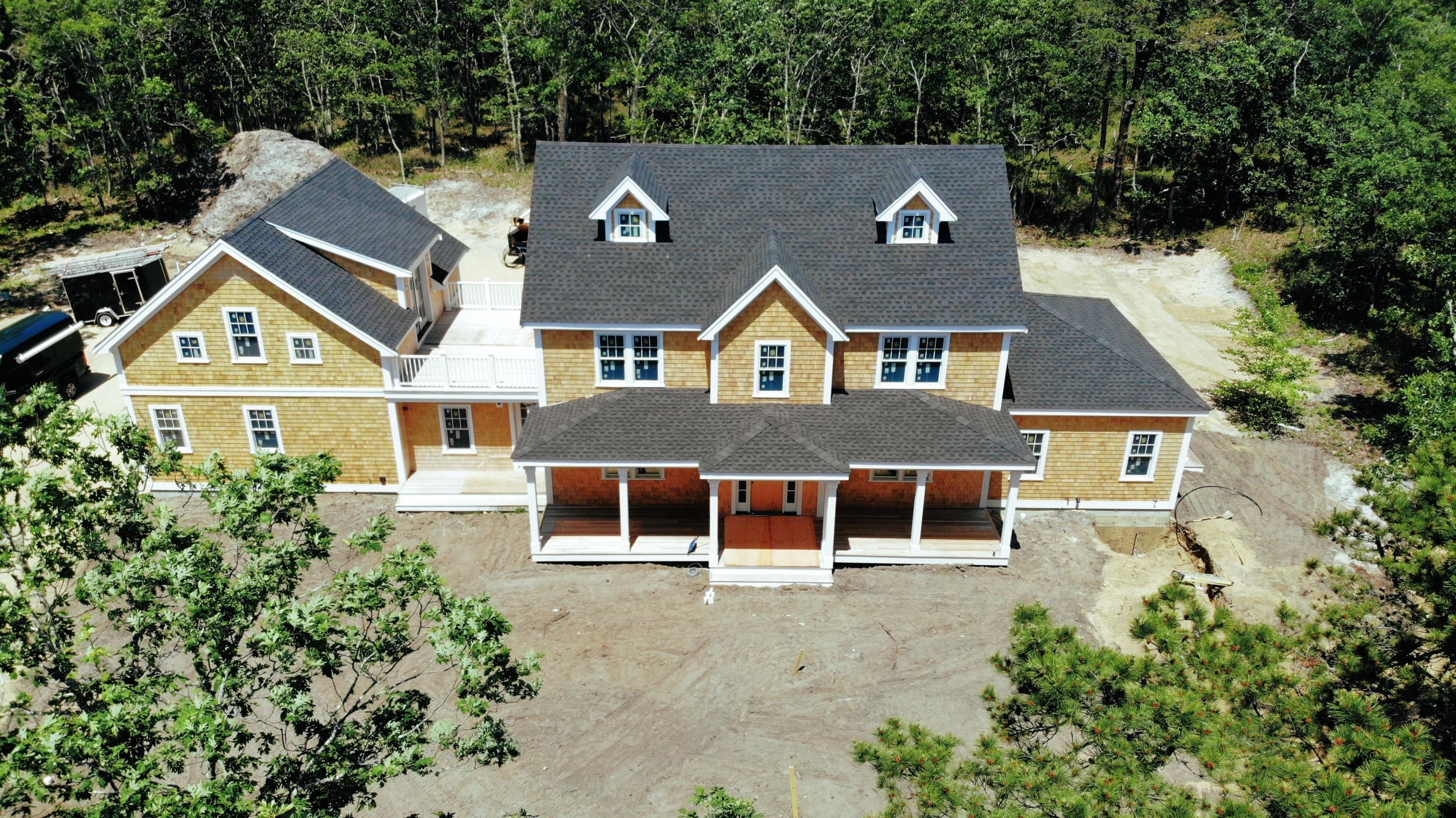 18 Paddock Road Oak Bluffs, MA 02557 - Photo 2 of 7 an aerial view of a house with a yard