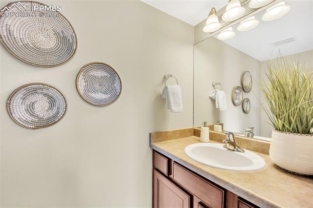 13884 Windy Oaks Road Colorado Springs, CO 80921 - Photo 19 of 21 Bathroom with visible vents and vanity