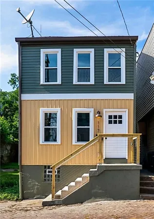 a front view of a house