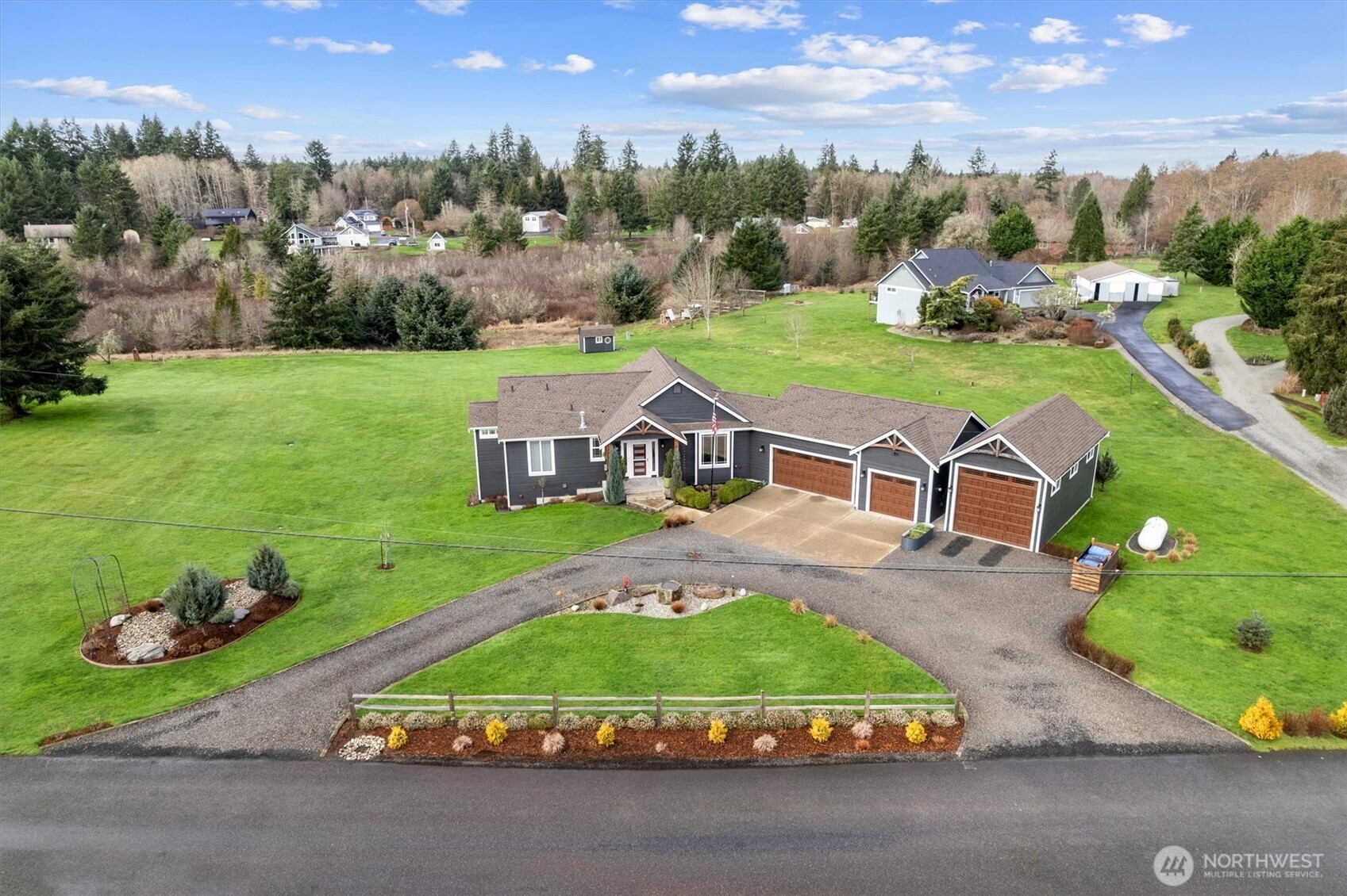 4946 Pleasant Glade Road Northeast Olympia, WA 98516 - Photo 2 of 38 an aerial view of a house with outdoor space and street view