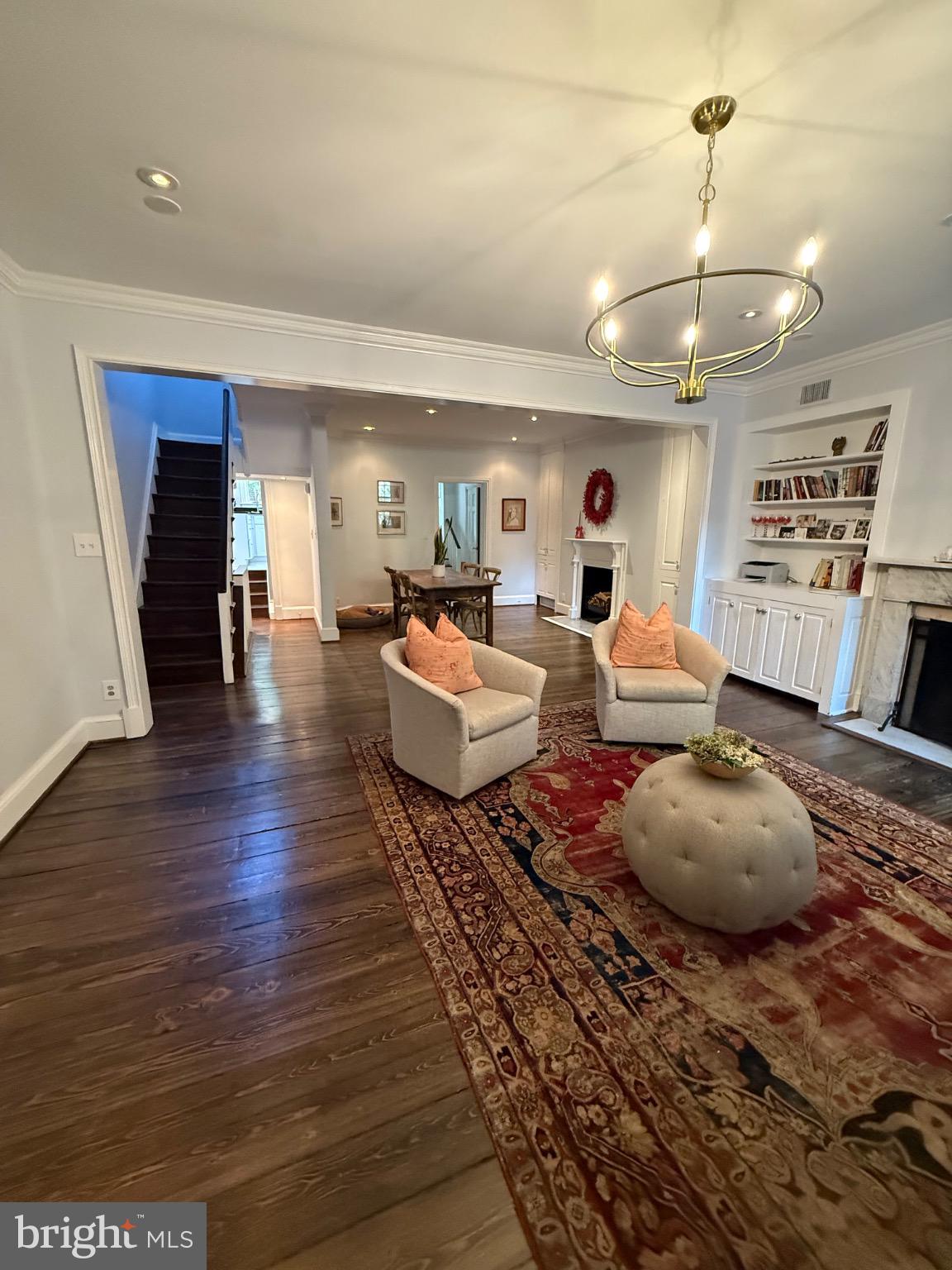 3409 O Street Northwest Washington, DC 20007 - Photo 3 of 9 Spacious living area with elegant charm.