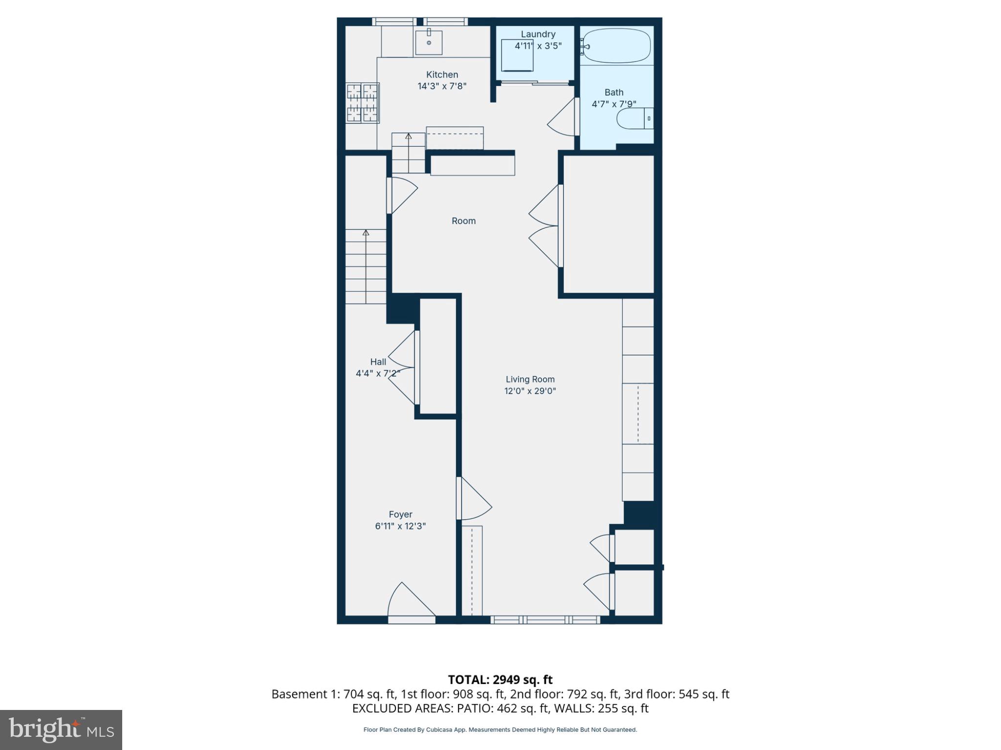 3409 O Street Northwest Washington, DC 20007 - Photo 9 of 9 Spacious floor plan with versatile living areas.