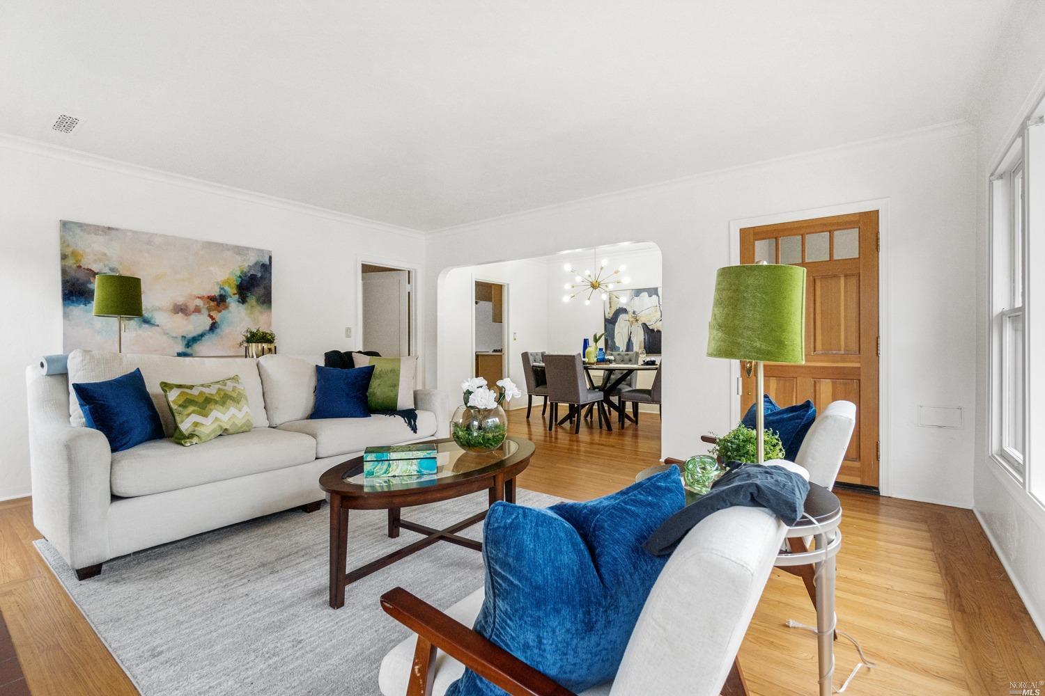 229 Stonecrest Drive Napa, CA 94558 - Photo 7 of 41 a living room with furniture and a wooden floor