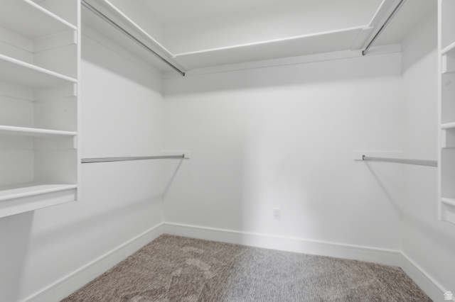 653 East Vandalay Lane Draper, UT 84020 - Photo 43 of 61 Custom closet system featuring built-in shelving, multiple hanging rods, and a neutral carpet