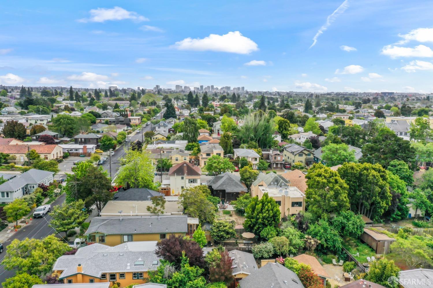 1646 Parker Street Berkeley, CA 94703 - Photo 30 of 33 an aerial view of residential houses with outdoor space and trees