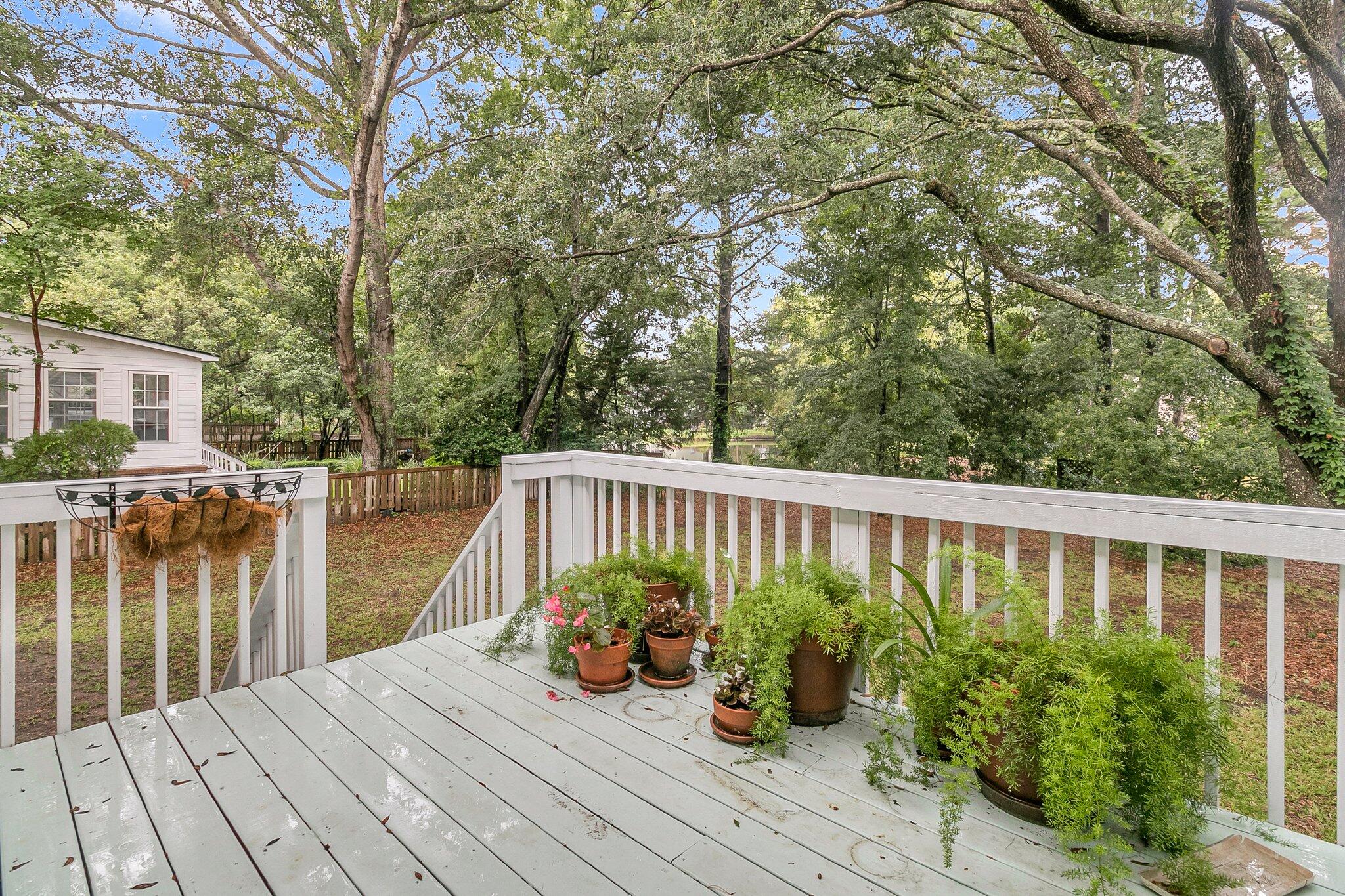 1484 Oak Landing Road Mount Pleasant, SC 29464 - Photo 18 of 28 Deck overlooking the Beautiful Yard