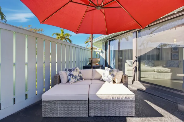 a view of an outdoor space and tennis court