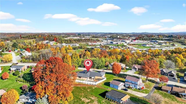 an aerial view of multiple house