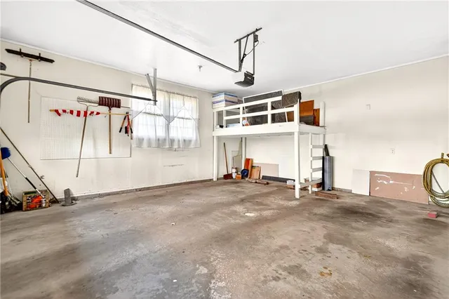 a living room with a table