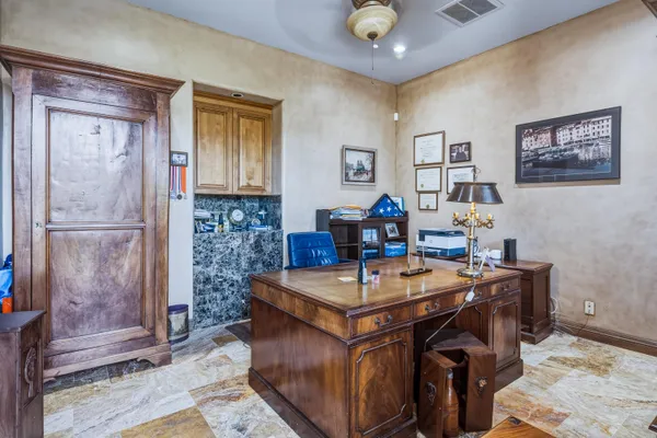 a room with furniture and window