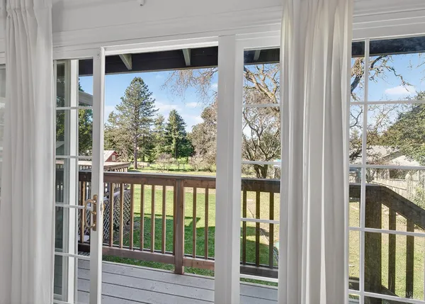 a view of a balcony