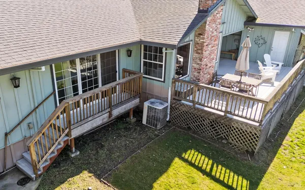a view of a house with a deck
