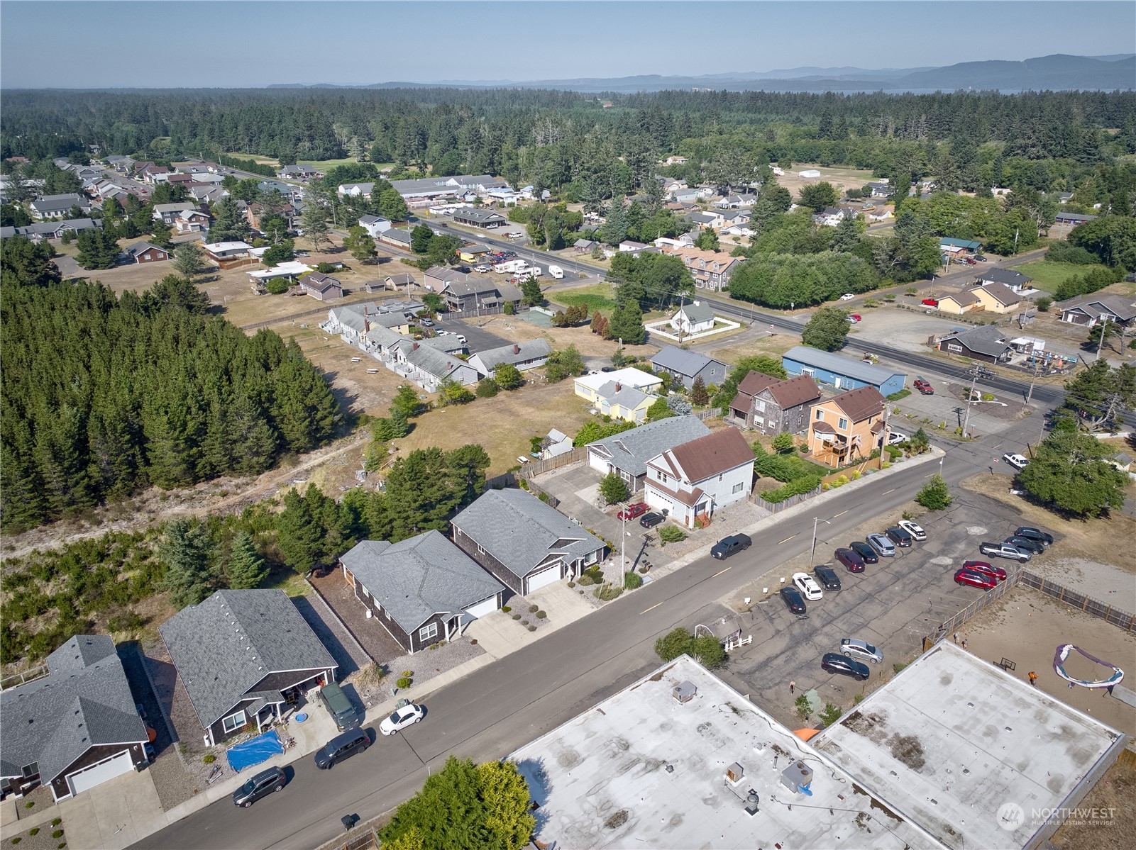 206 Pioneer Road West Long Beach, WA 98631 - Photo 37 of 39 an aerial view of a city with lots of residential buildings
