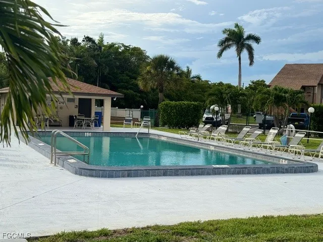 a view of a house with a swimming pool