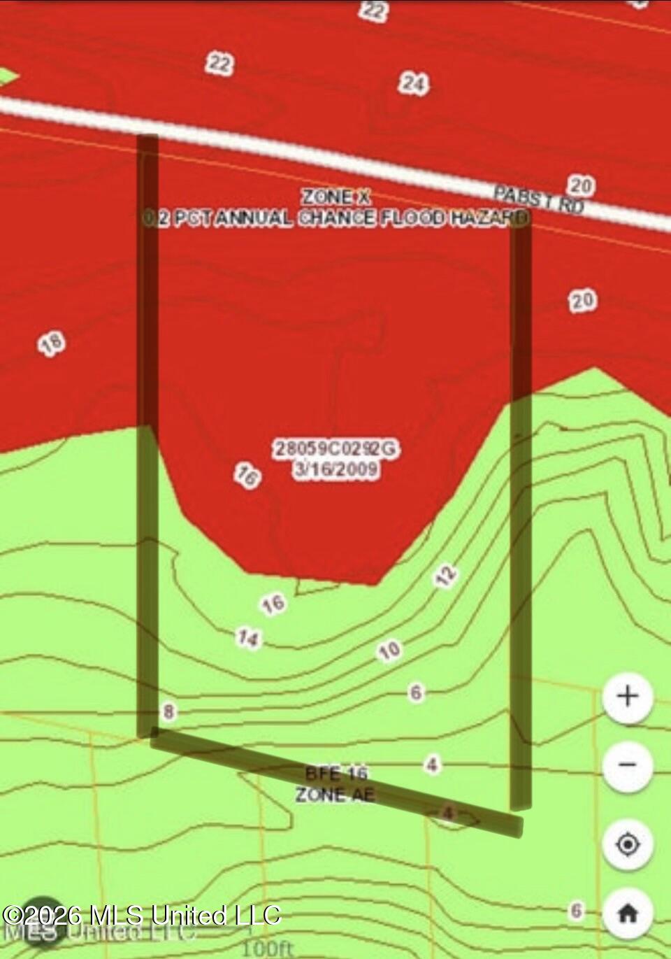 0 Pabst Road Ocean Springs, MS 39564 - Photo 3 of 24 Red = X Zone