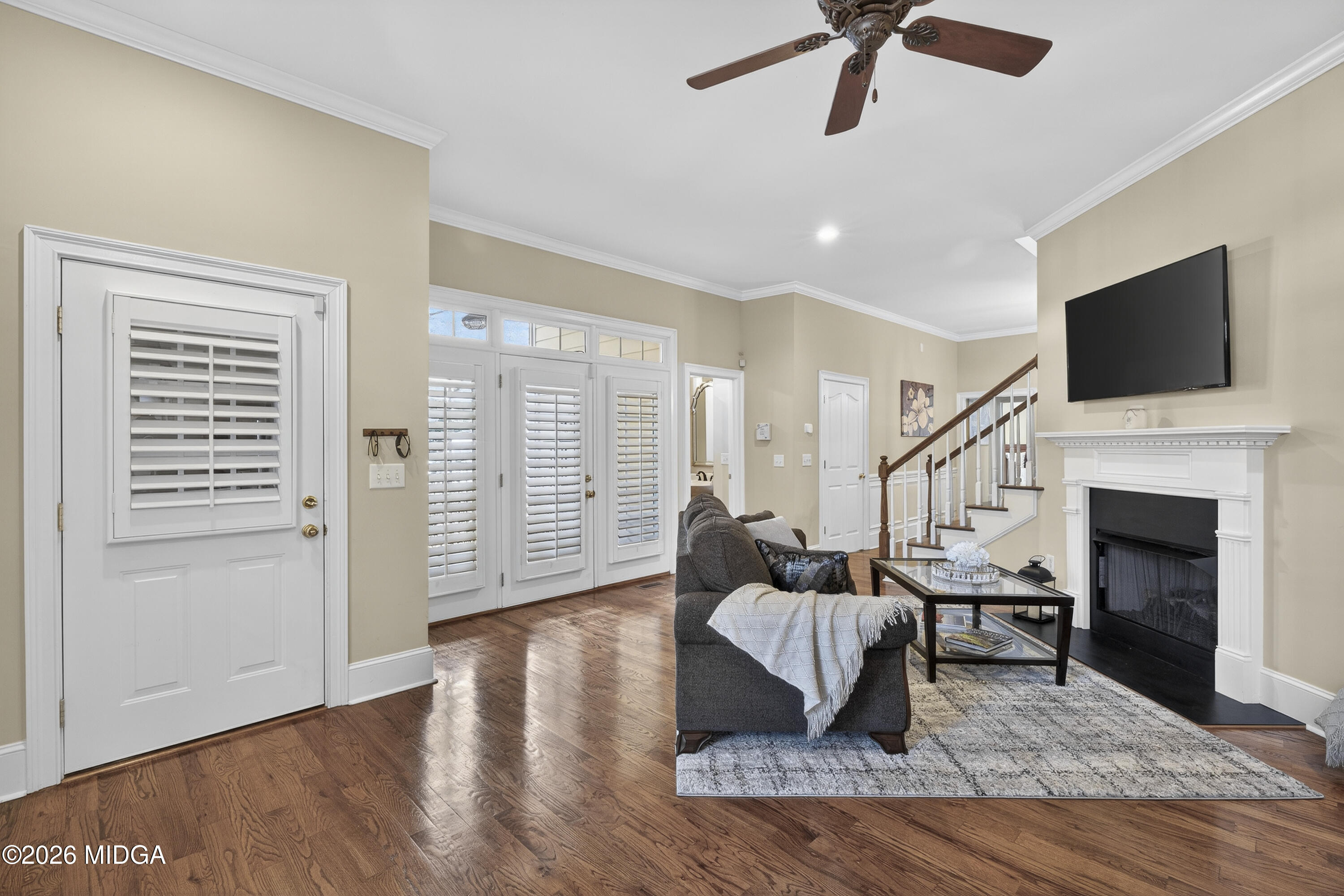 855 Tufthunter Macon, GA 31210 - Photo 10 of 86 a living room with furniture fireplace and flat screen tv