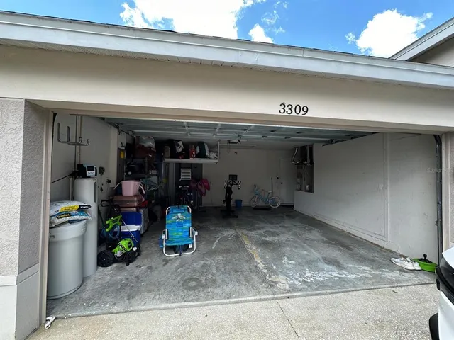 a view of a garage