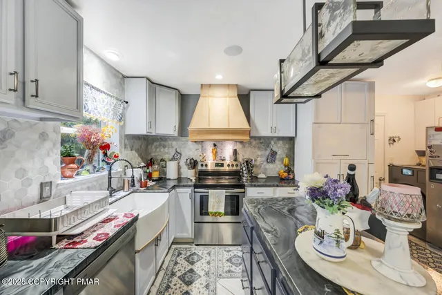 a view of an entryway with staircase