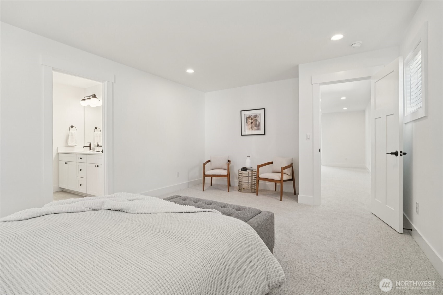 8014 222nd Street Southwest Edmonds, WA 98026 - Photo 16 of 29 a bedroom with a bed and a table