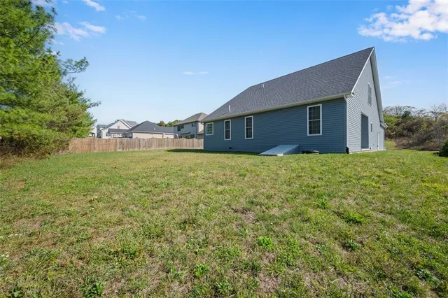a house view with a garden space