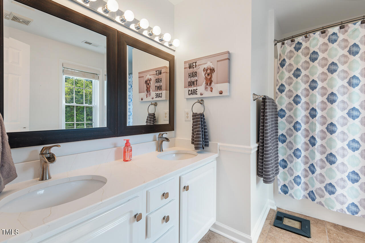 135 Deep Creek Rougemont, NC 27572 - Photo 30 of 72 a bathroom with a sink and a mirror