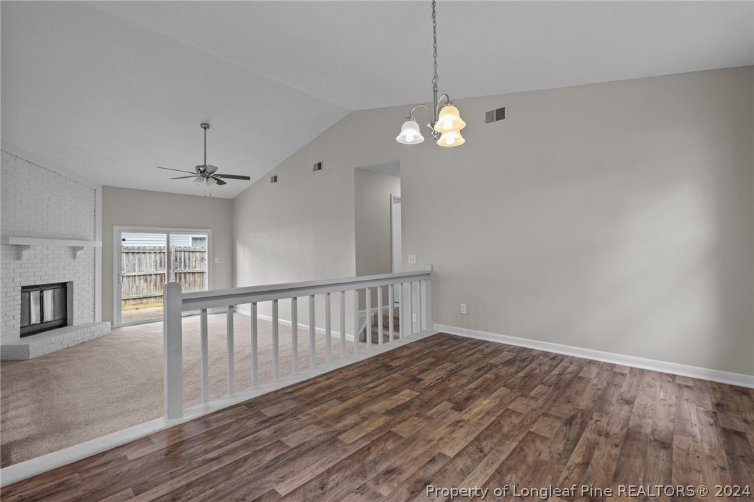 112 Maranatha Circle Spring Lake, NC 28390 - Photo 16 of 33 a view of empty room with wooden floor and fan