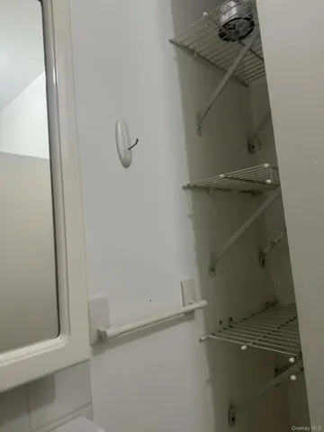 a white toilet sitting next to a shower