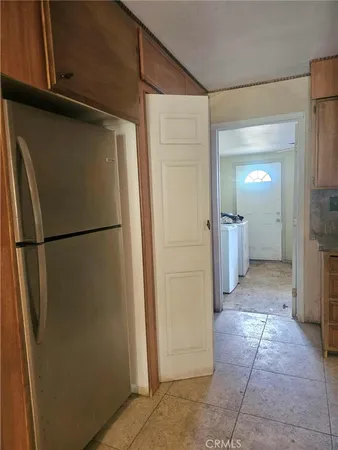 a view of a room with cabinets