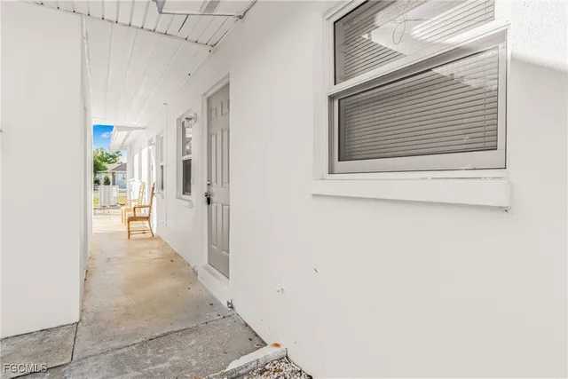 a house view with a garden space