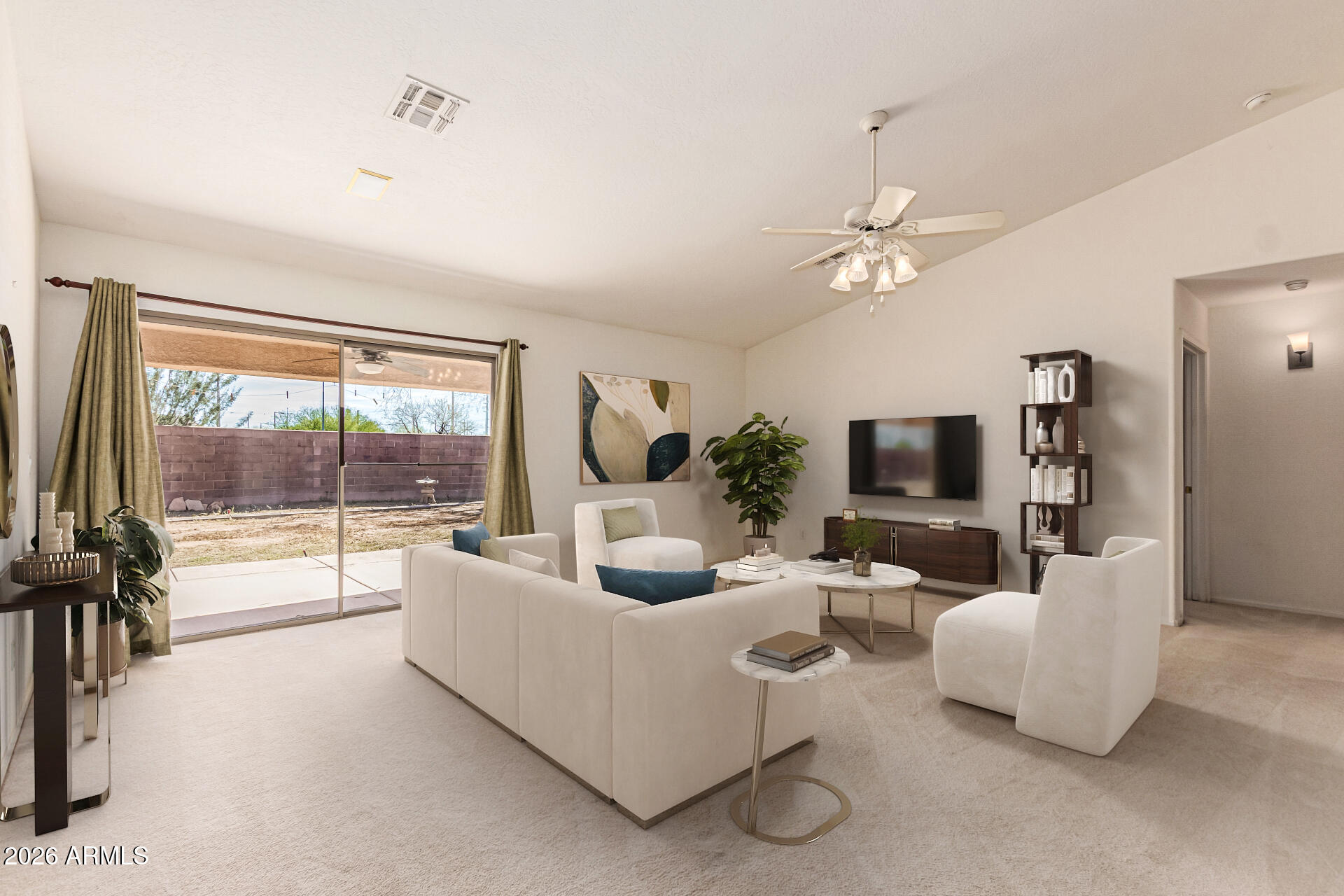 3123 South Del Rancho Mesa, AZ 85212 - Photo 2 of 15 a living room with furniture and a flat screen tv