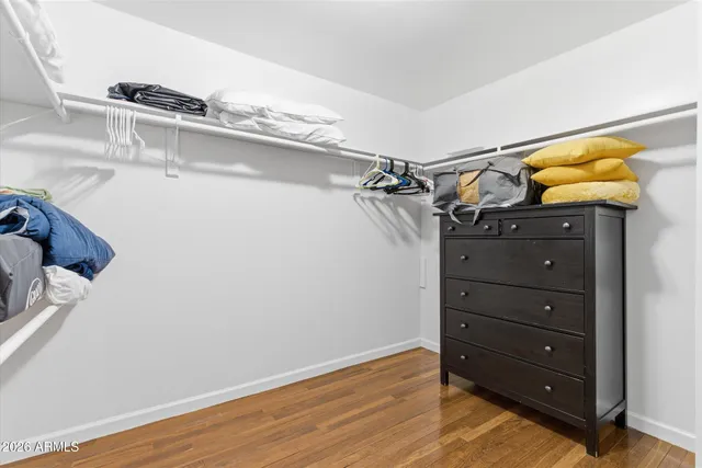 a view of a walk in closet