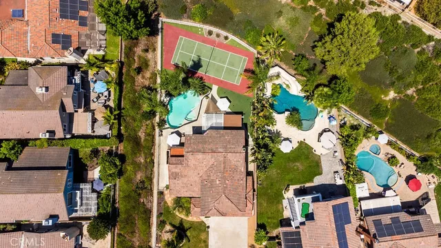 an aerial view of a houses