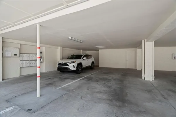 a view of a car garage