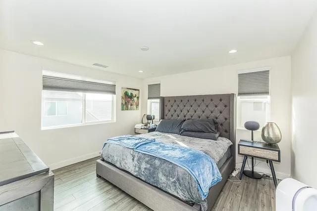a bathroom with a tub and shower