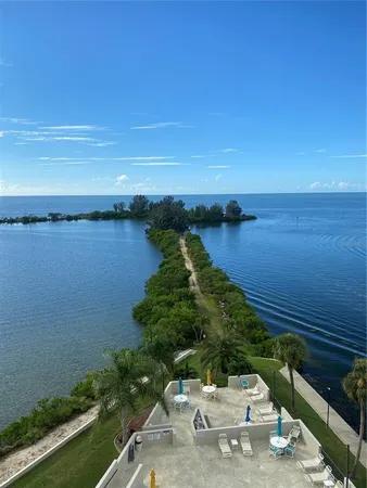 a view of lake view with palm trees