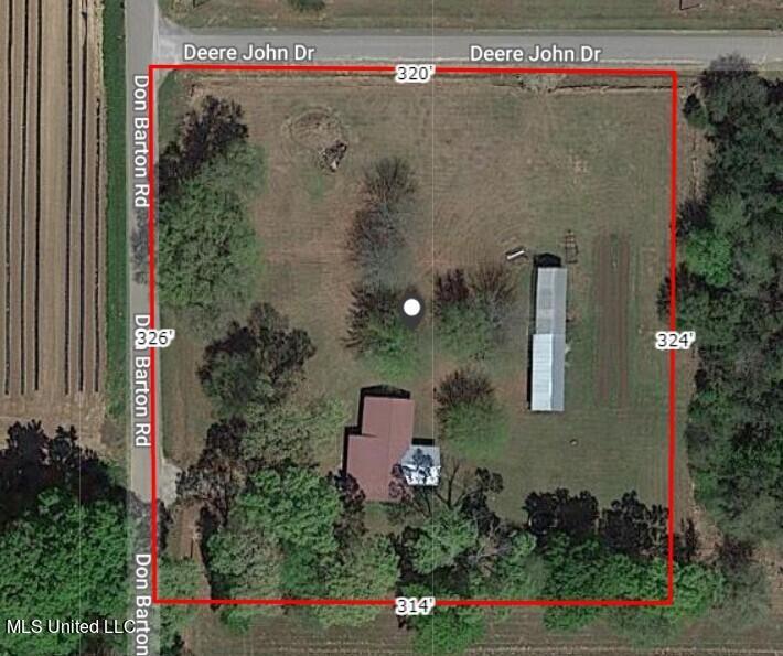 154 Don Barton Road Lucedale, MS 39452 - Photo 38 of 38 Aerial with dimensions