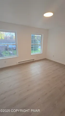 an empty room with a window