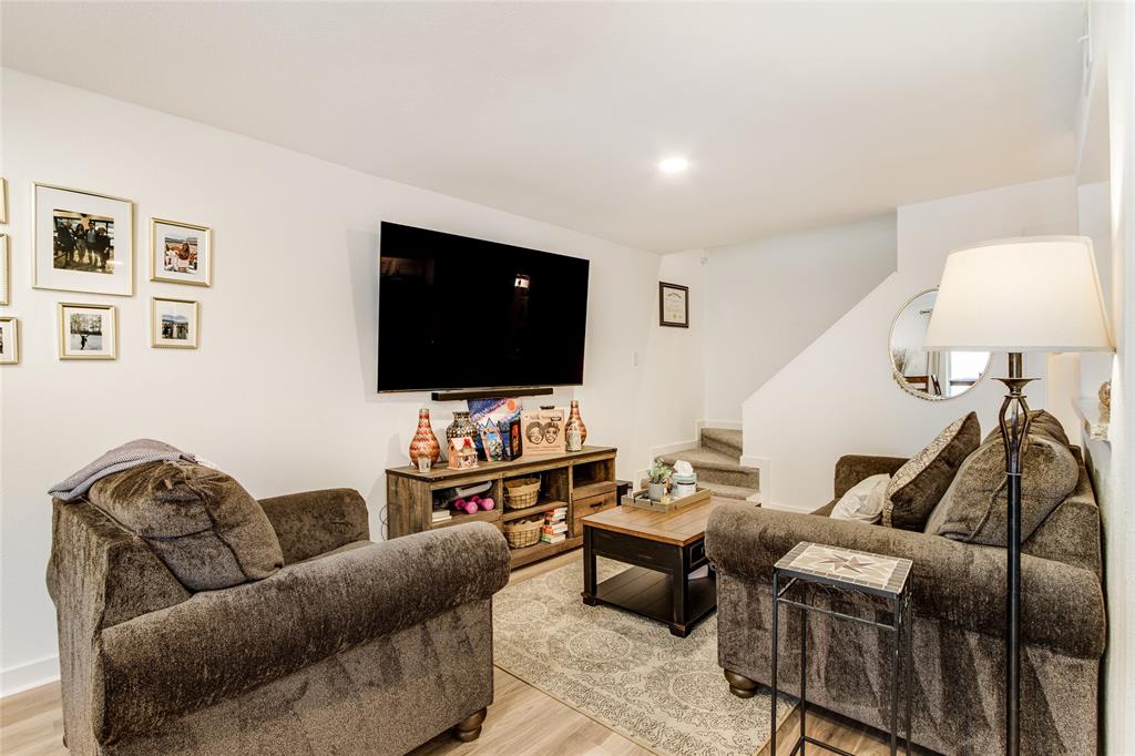 4777 Cedar Springs Road, Unit 7P Dallas, TX 75219 - Photo 7 of 28 a living room with furniture and a flat screen tv