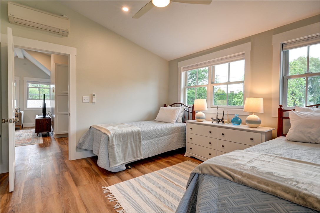 5 Key Court, Unit B Newport, RI 02840 - Photo 18 of 25 High ceilings bedroom 2 with two twin beds and large closet