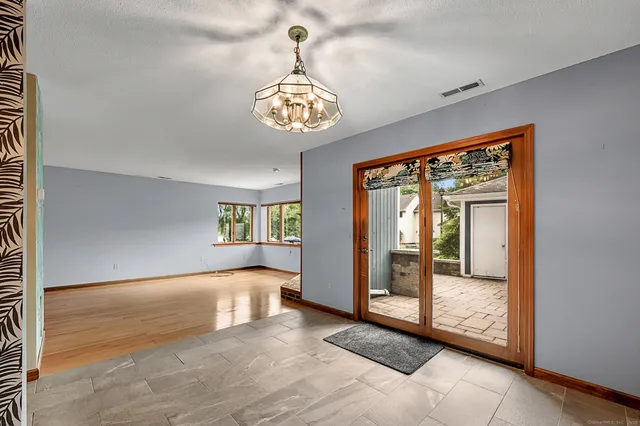 a view of an entryway with a window