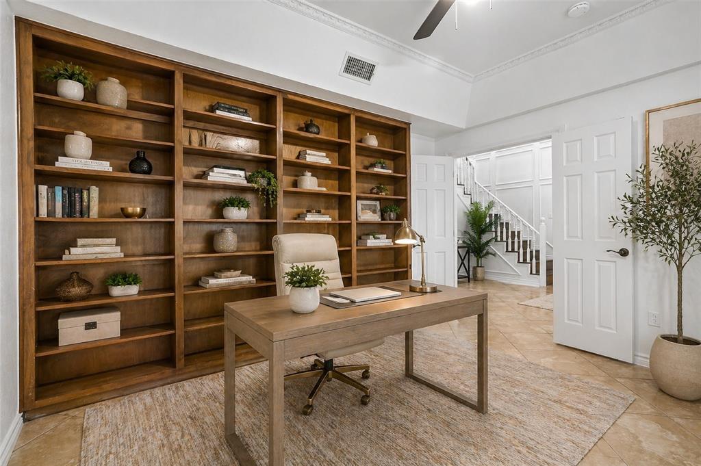 13510 Willow Springs Road Haslet, TX 76052 - Photo 13 of 34 Home office built in shelves on the 1st floor