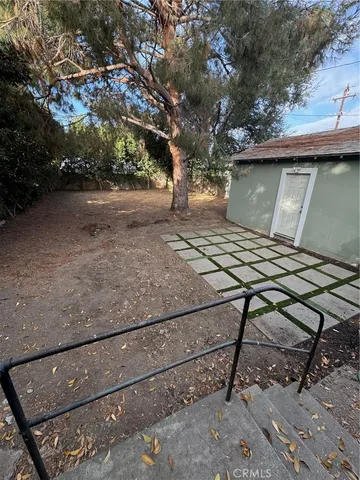 an outdoor space with seating