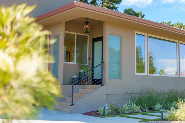 a front view of a house